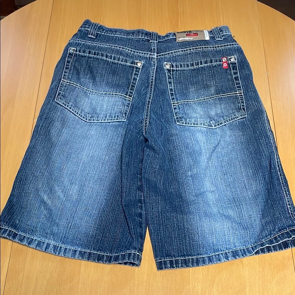 South Pole Blue Jean Shorts with Raw Hem